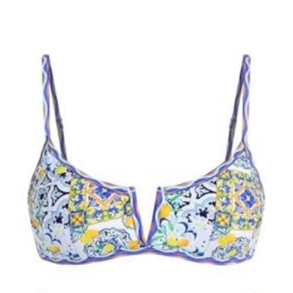 ZAFUL Ribbed V-Wire Bikini top.  Size M.  New with tag.